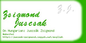 zsigmond juscsak business card